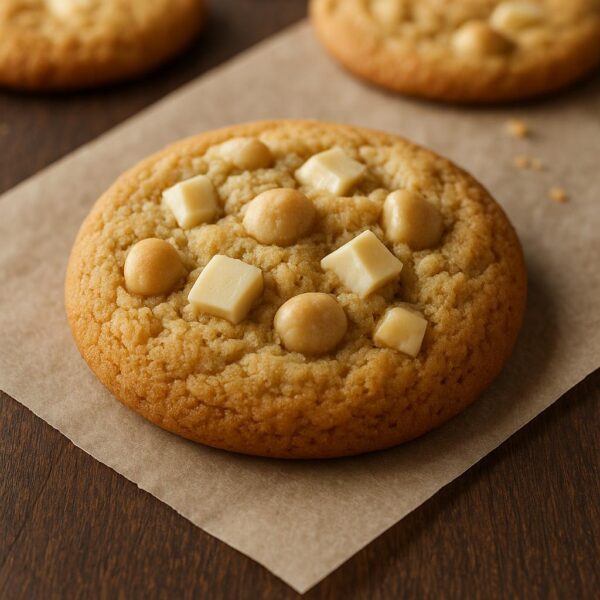 Cookie met Witte Chocolade & Macadamia 96x85 gram "bake off" zelf afbakken Cookie met Witte Chocolade & Macadamia 96x85 gram "bake off" zelf afbakken