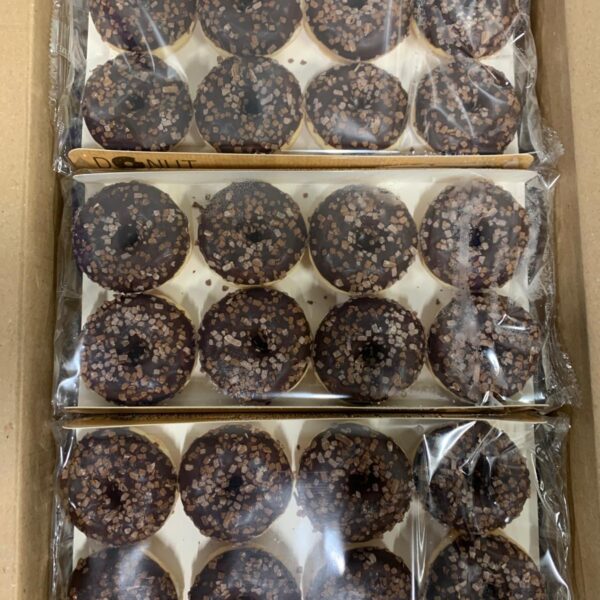 Mini Donuts met melkchocolade & splitdecoratie 24x8 stuks totaal 192 stuks ! - Afbeelding 2