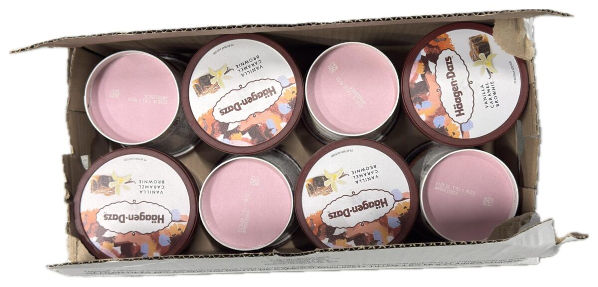 Häagen-Dazs Vanilla Caramel Brownie ijsbekers 8x460 ml