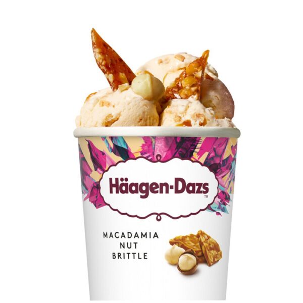 Häagen-Dazs Macadamia Nut Brittle ijsbekers 8x460 ml Häagen-Dazs Macadamia Nut Brittle ijsbekers 8x460 ml