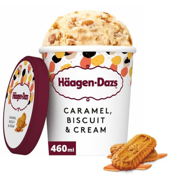 Häagen-Dazs Caramel Biscuit & Cream 8 x 460 ml | Diepvries