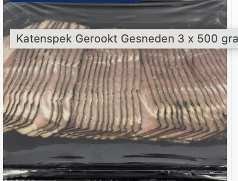 Katenspek Gerookt Gesneden 3 x 500 gram | Vers