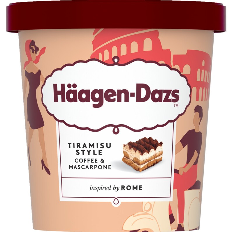 Häagen-Dazs Tiramisu Style Koffie & Mascarpone 8 x 420 ml | Diepvries Häagen-Dazs Tiramisu Style Koffie & Mascarpone 8 x 420 ml | Diepvries