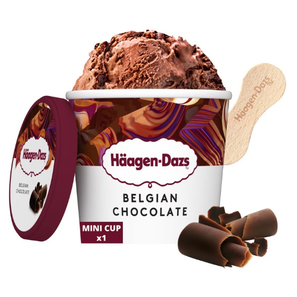 Häagen-Dazs Belgian Chocolate Minicups 12 x 95 ml | Diepvries