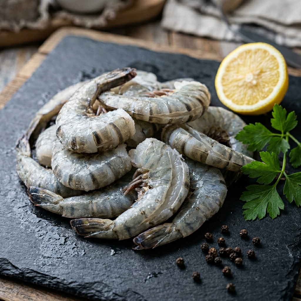 Black Tiger Garnalen Easy Peel 6/8 80% IQF — 10 x 1 kg (8 kg netto)