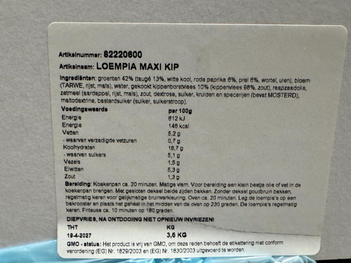 LOEMPIA MAXI KIP 36 x 100 gram
