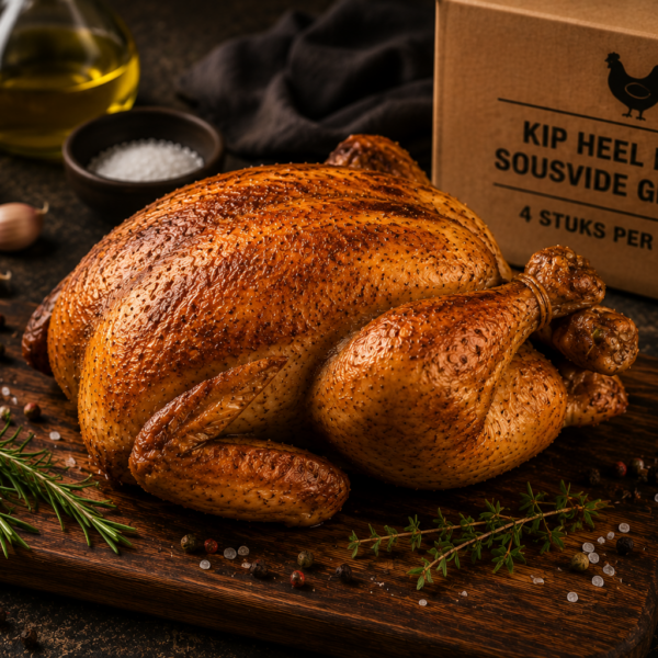 Kip heel roast sousvide gegaard — 4 stuks per doos Kip heel roast sousvide gegaard — 4 stuks per doos