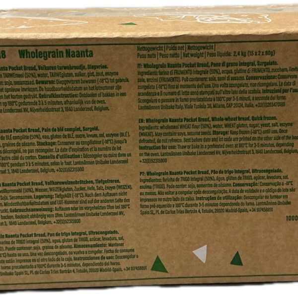 Naanta Pocket Bread (Volkoren Naanbrood) 30 st a 80 gram 3 Naanta Pocket Bread (Volkoren Naanbrood) 30 st a 80 gram - Afbeelding 3