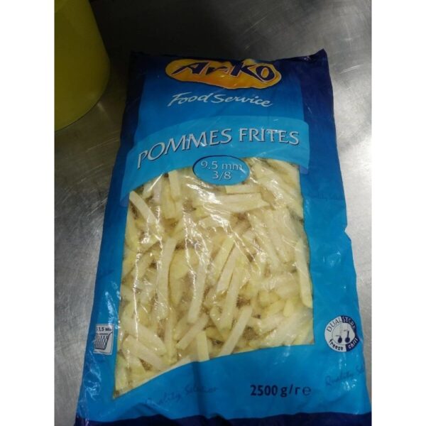 Aviko Pommes Frites 9,5 mm 3/8 - 5 x 2,5 kg (12,5 kg) Aviko Pommes Frites 9,5 mm 3/8 - 5 x 2,5 kg (12,5 kg)