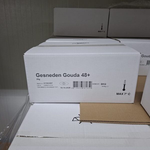 Kaas gesneden foliekaas 48+ 5 x 1 kg | Vers Kaas gesneden foliekaas 48+ 5 x 1 kg | Vers