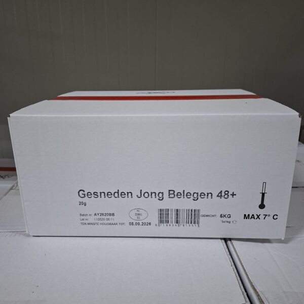 Kaas gesneden jong belegen 48+ 5 x 1 kg | Vers Kaas gesneden jong belegen 48+ 5 x 1 kg | Vers